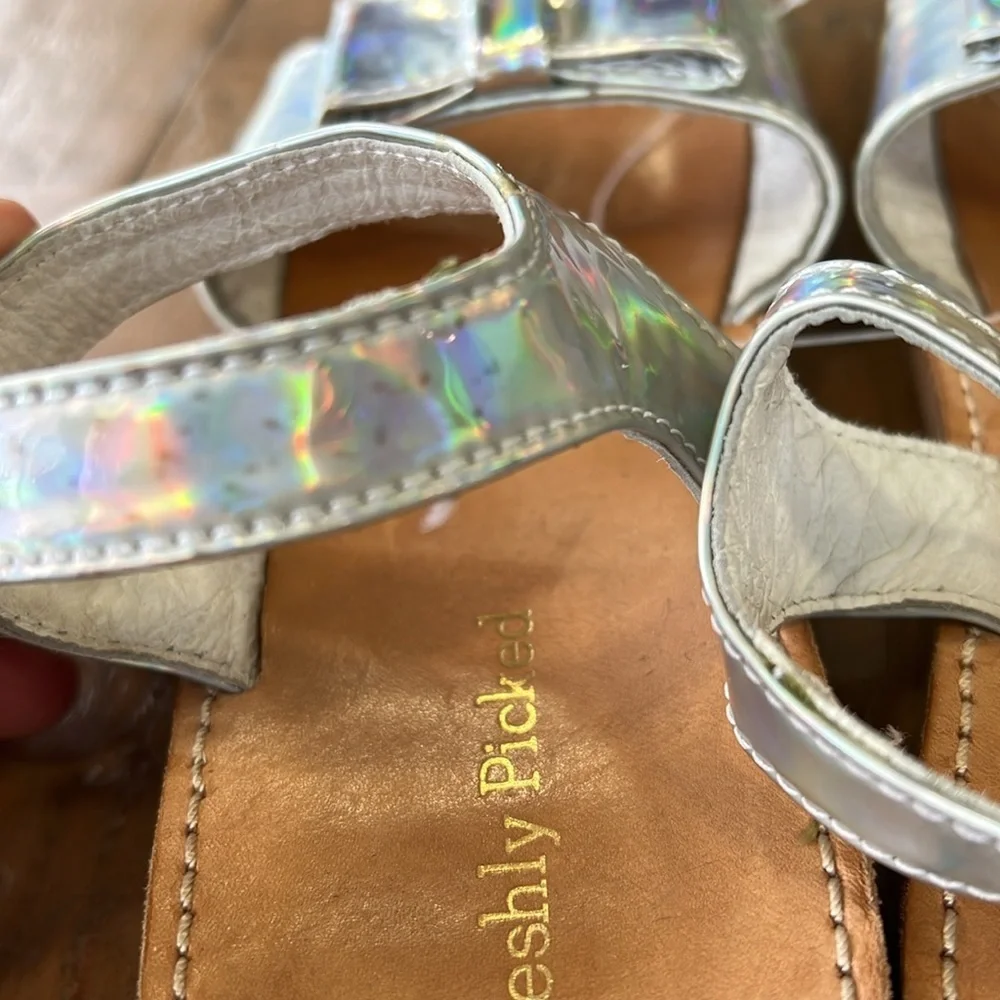 Freshly picked Holographic Sandals with Bow